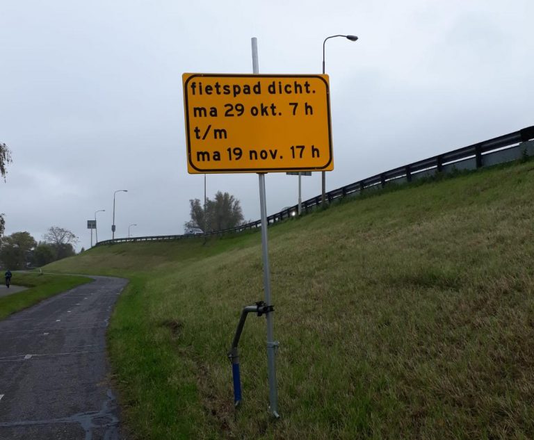 Fietsverkeer van Moordrecht naar Gouda 3 weken niet over Oosteinde zonder omleiding