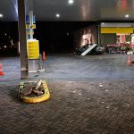 tankstation geramd door slapende bestuurder A20 november 2018