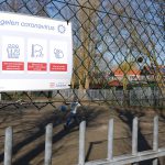 Bord voetbalveldje MKP corona gemeente zuidplas