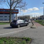 File voor afvalbrengstation Nieuwerkerk