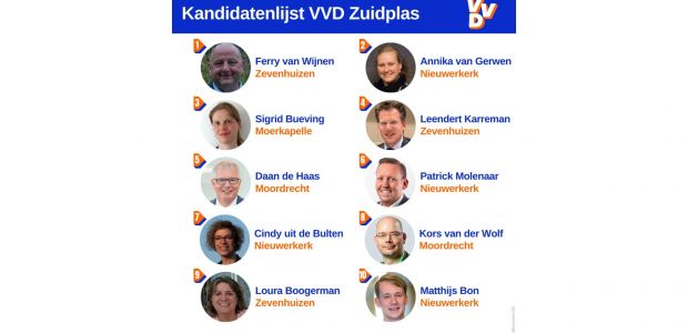 Oude bekenden op VVD-lijst Zuidplas