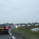 file op de N219 zevenhuizen