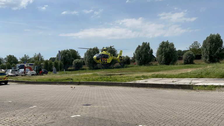 Traumaheli ingezet voor reanimatie bedrijventerrein ‘De vijf boeken’ in Nieuwerkerk
