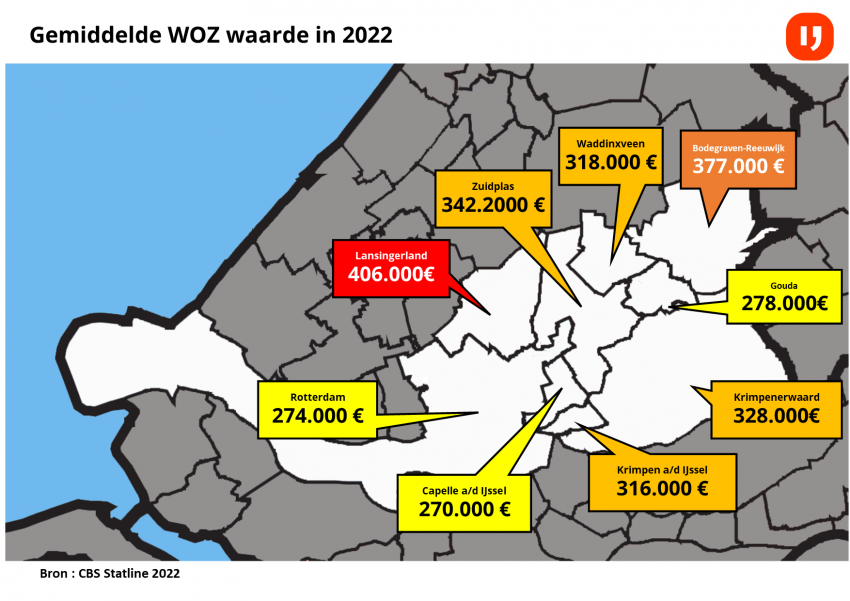 WOZwaarde woningen stijgen fors in Zuidplas en Waddinxveen Gouwe