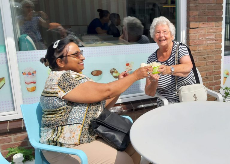 Zonnebloem ging weer ijshappen