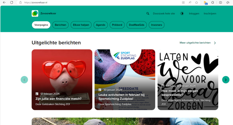 Speciale online pagina voor jongeren op Zovoorelkaar.nl