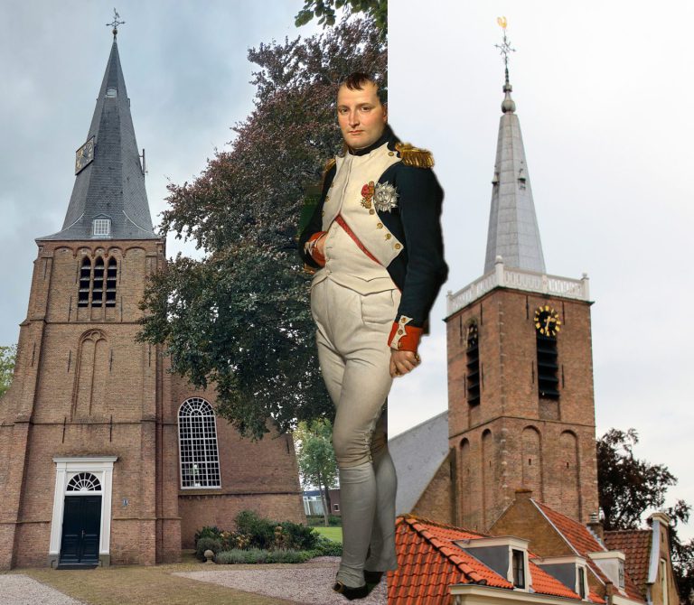 Door Napoleon zijn de kerktorens van Zevenhuizen en Moordrecht van Zuidplas