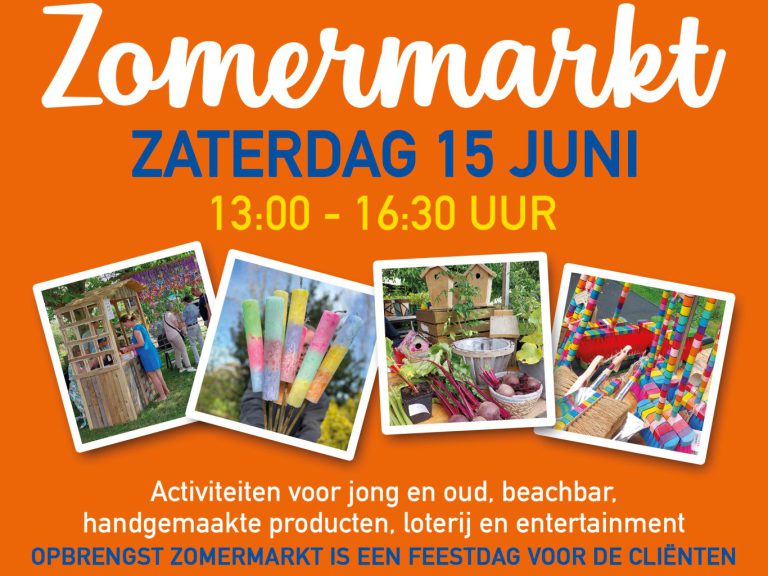 Kom naar de zomermarkt bij De Schakel van Gemiva