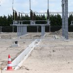 Hoogspanningsstation Zevenhuizen in aanbouw