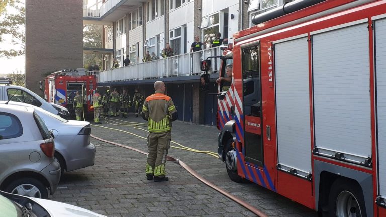 Brand in kelderbox onder flat Ir.Lelylaan Nieuwerkerk