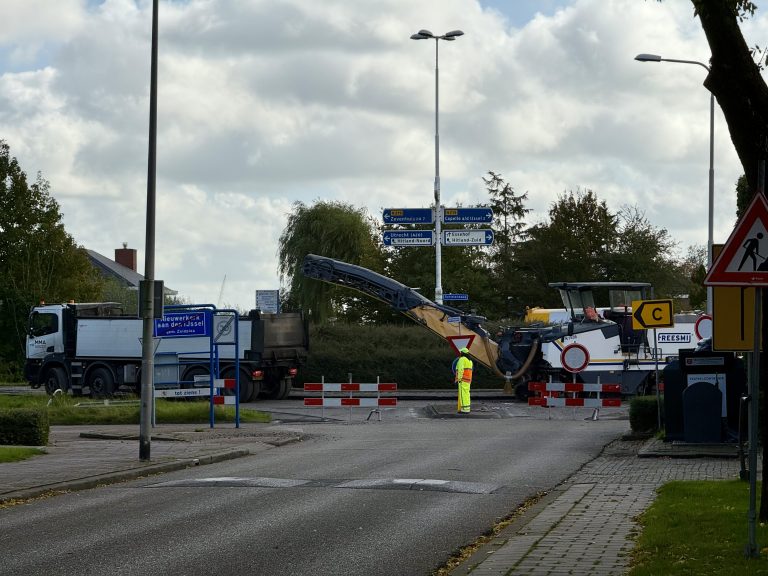 N219 werkzaamheden v Heugtenlaan rotonde