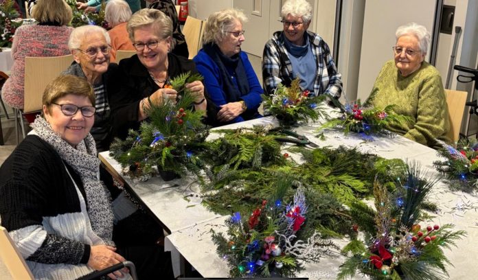 Kerststukje zonnebloem