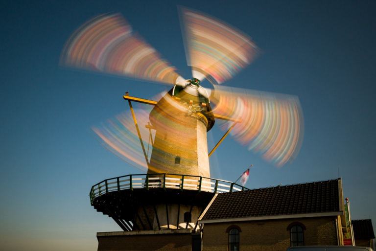 Windlust in het licht met vrijheidsdoeken