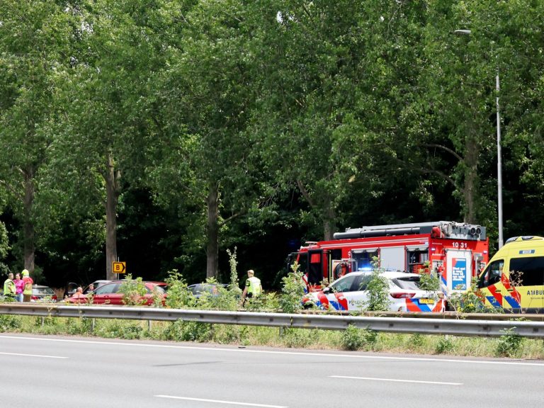 File na dubbele aanrijding op A20 bij Nieuwerkerk