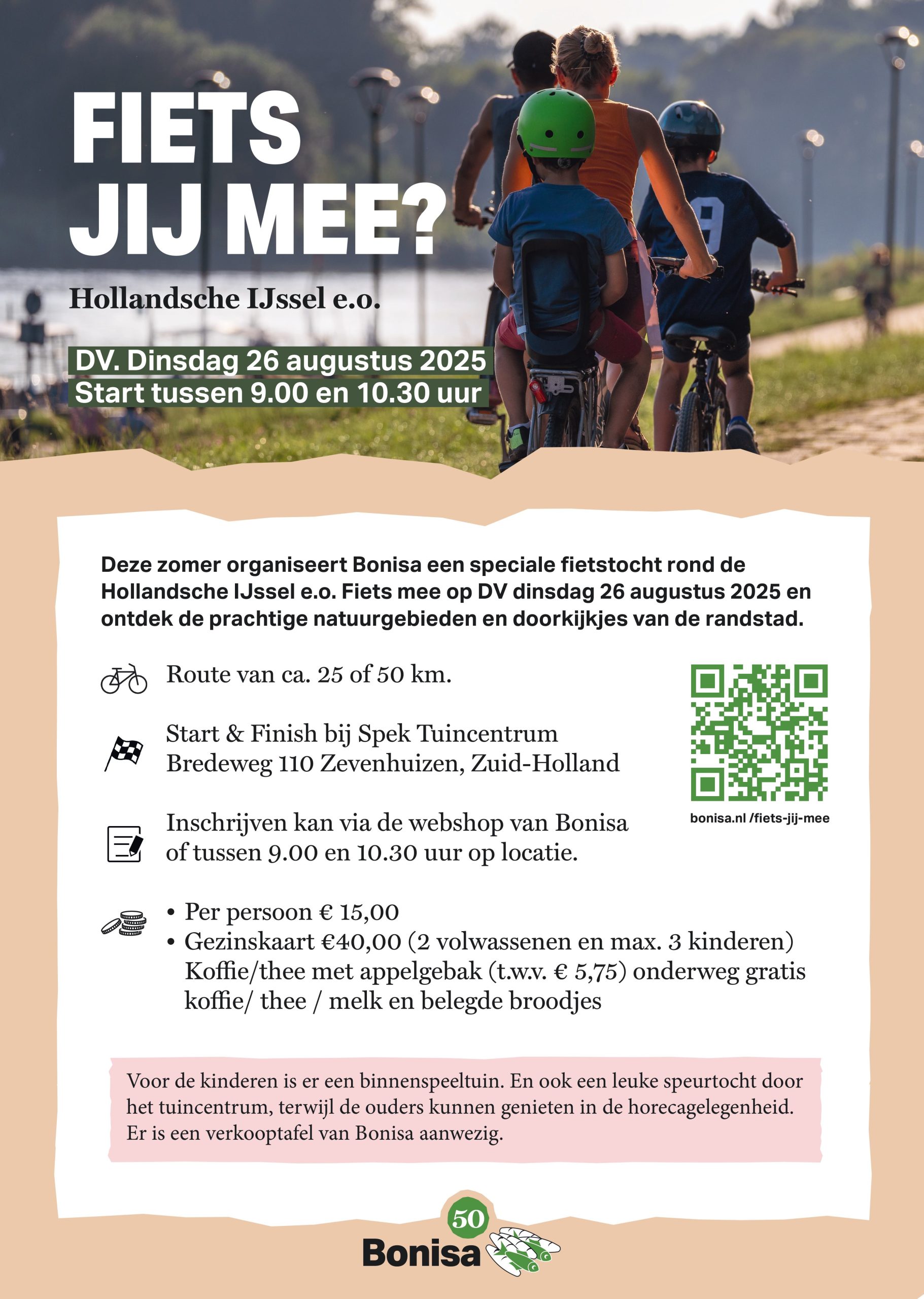 Fietstocht t.b.v. Stichting Bonisa voor Prefab noodwoningen Myanmar
