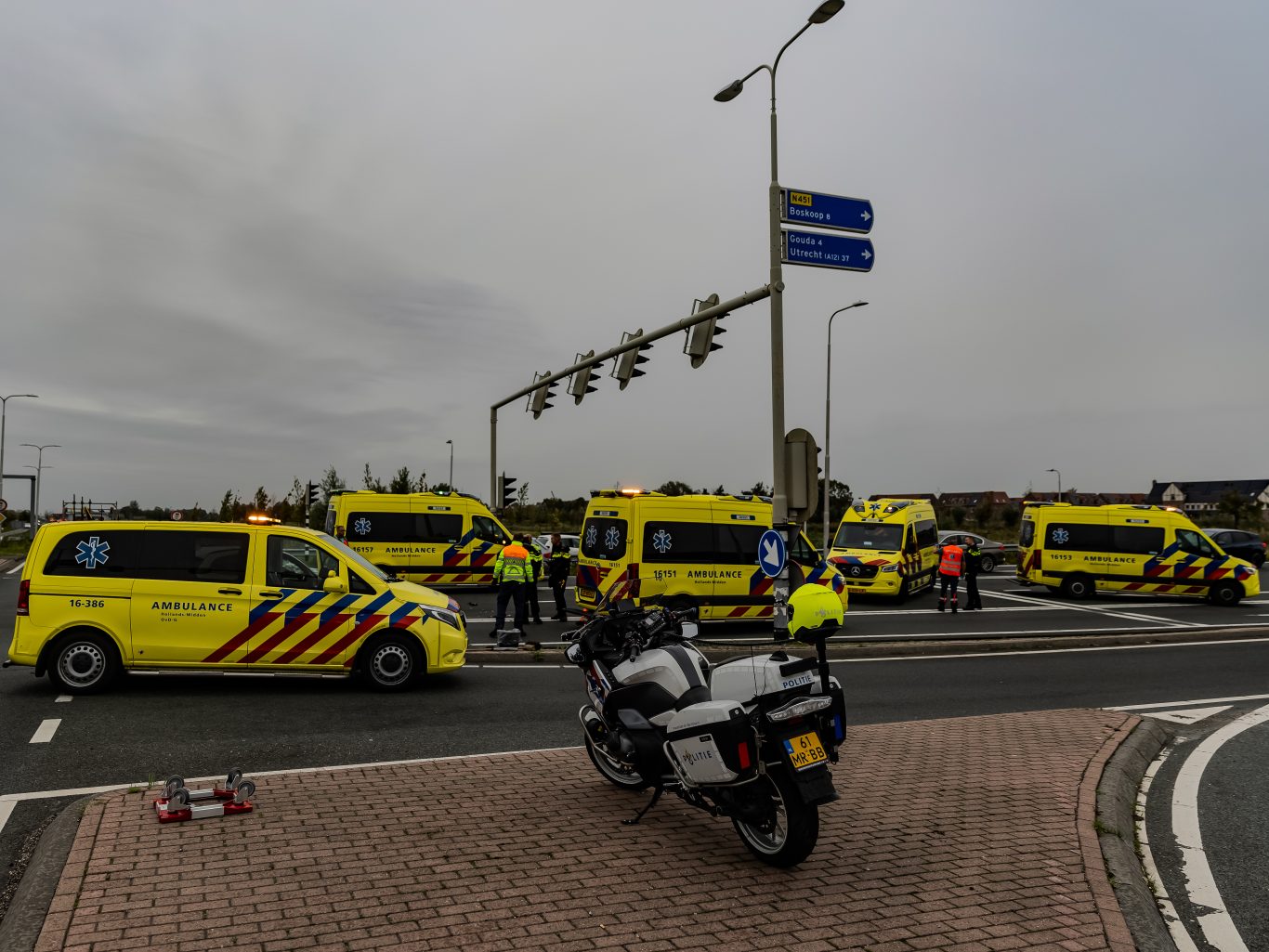 Vier gewonden bij aanrijding Vredenburghlaan Waddinxveen
