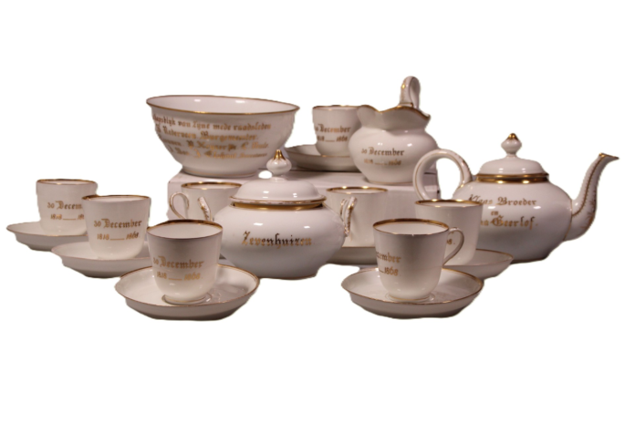 Het bijzondere servies uit Zevenhuizen dat dateert van 1868