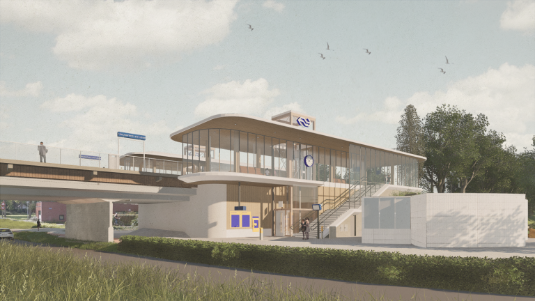 Voorlopig ontwerp station Nieuwerkerk: Veel hout en glas