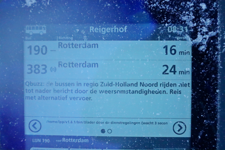 Qbuzz en NS staken dienstregeling – wegen moeilijk begaanbaar