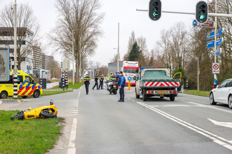 Verkeerschaos N219 na val motorrijder in Capelle