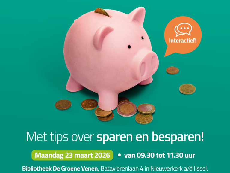 Workshop ‘Sparen voor je wasmachine’ in de Week van het Geld