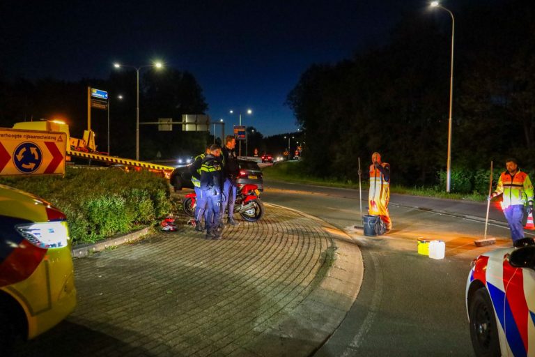 Motorrijder aangereden op Rotonde N219/A20 Nieuwerkerk