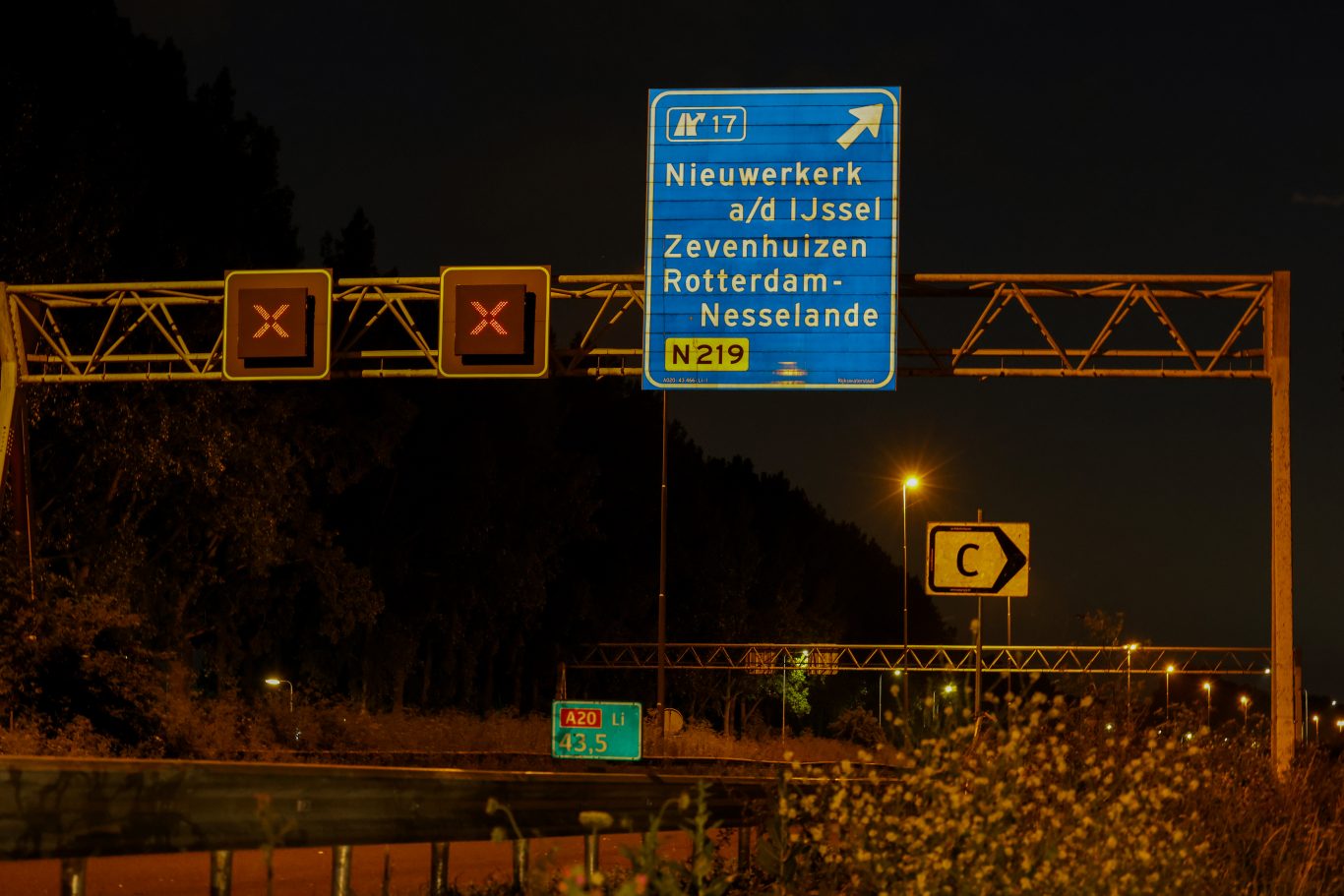 Dit weekend A20 afgesloten door werkzaamheden tussen Gouda en Rotterdam