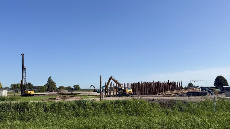 Groot deel palen ROL in de grond