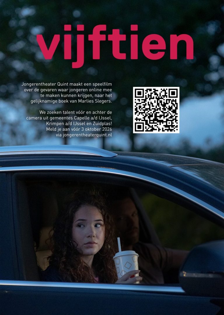 Jongerentheater Quint zoekt regionaal talent voor nieuwe speelfilm Vijftien