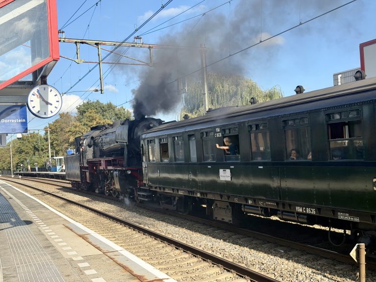 Stoomtrein richting Gouda